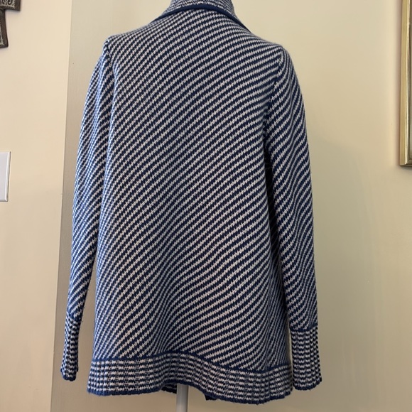 Southern Tide Women’s Sweater XS – Blue & White Wrap Merino Wool & Cashmere - Picture 5 of 12